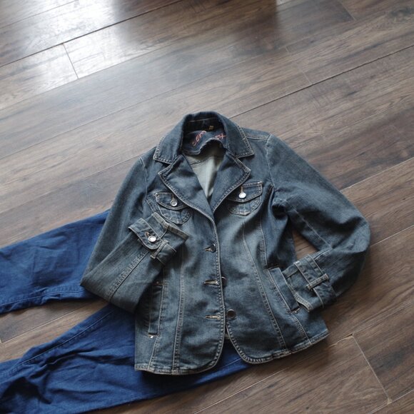 Ladies Jean Jacket By ConTrast - Picture 6 of 7